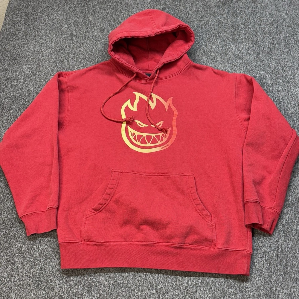 Vintage SPITFIRE Hoodie Mens L Independent Skateboard Sweatshirt‎  Bighead Y2K